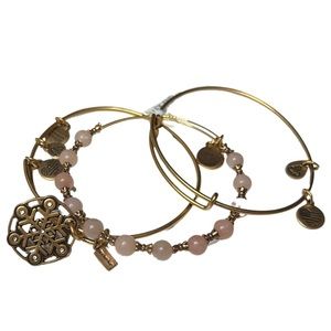 NWT Alex and Ani Snowflake Bracelets set of 3